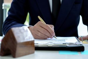 Man Refinancing his Home Loan